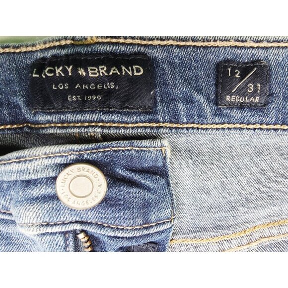 Lucky Brand 31X32 Womens Mid Rise Ava Boot Size 12/31 Regular Blue Denim Jeans - Picture 8 of 14